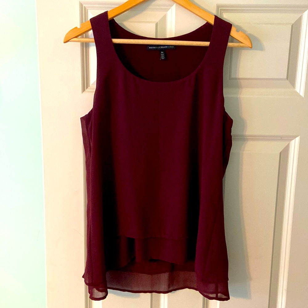 WHBM Women’s Sleeveless Drape Blouse
